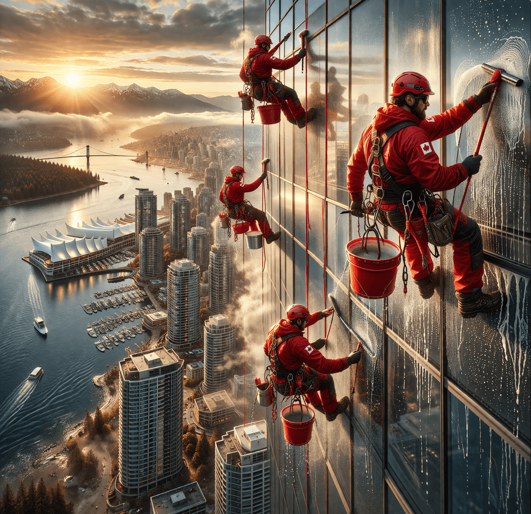 Exterior window cleaning and building façade Vancouver