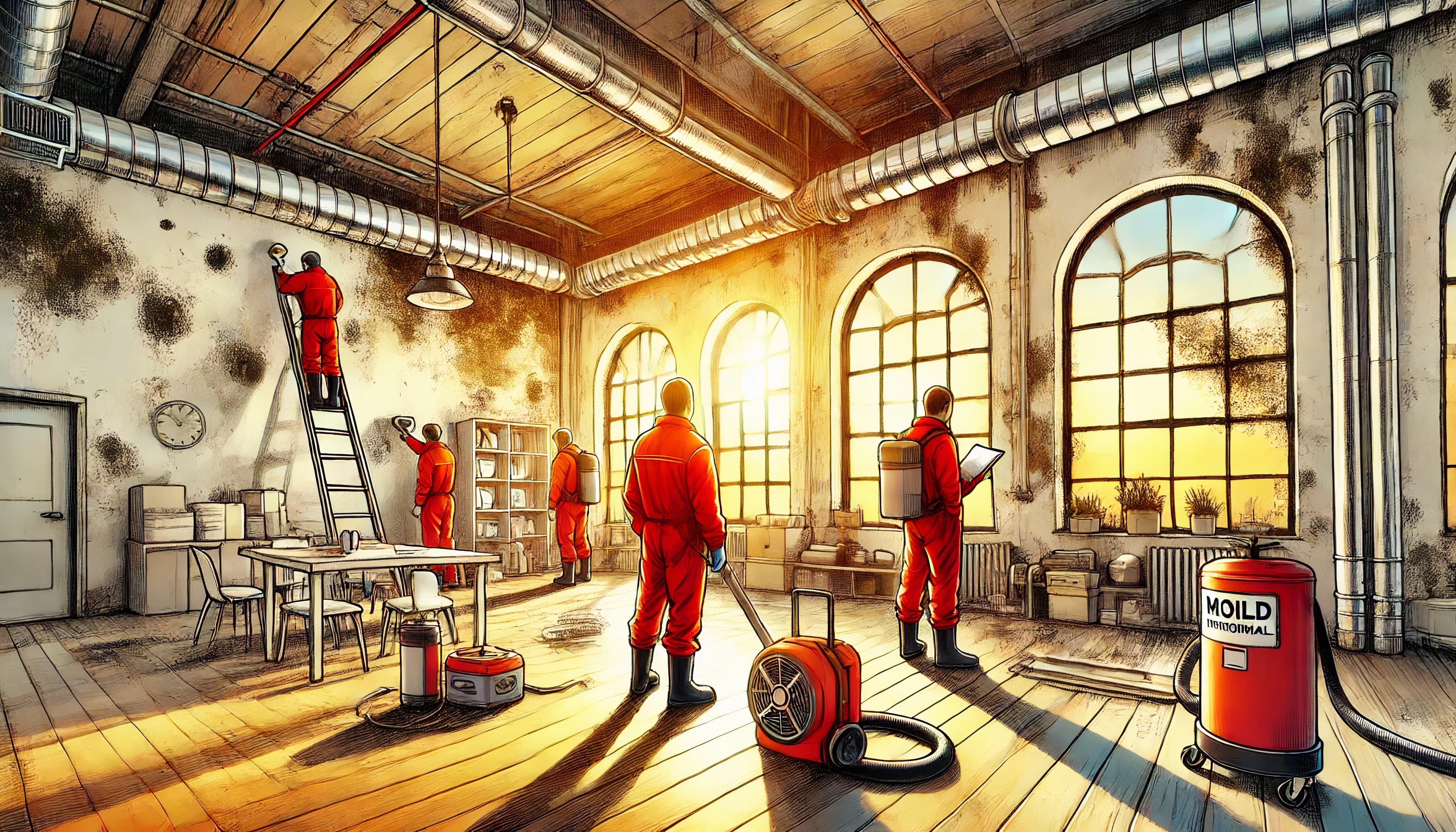 Mold remediation after a water loss